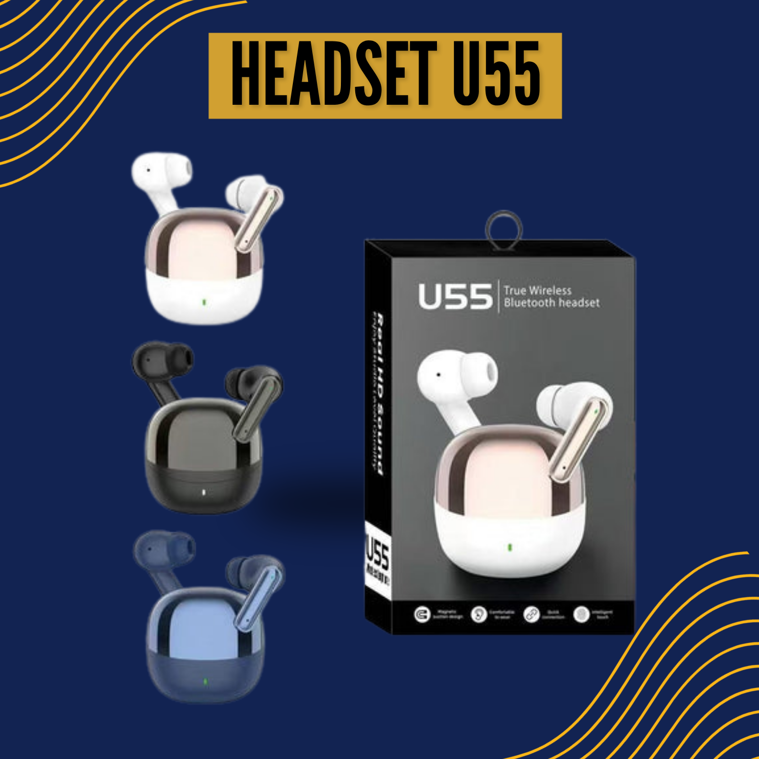 True Wireless Headset Earbuds U55