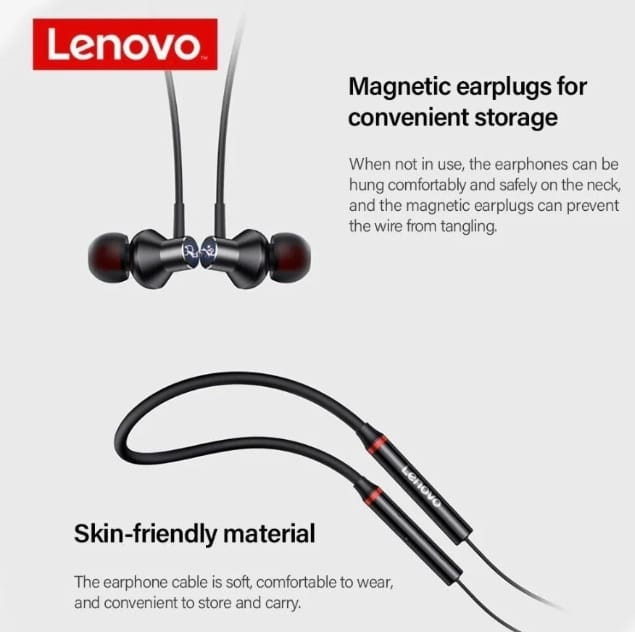 LENOVO HE05 Bluetooth Headset Neckband Original