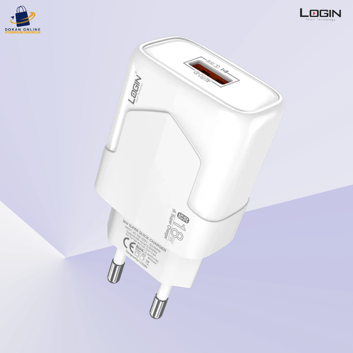 LOGIN Brand 18W QC Charger L-410