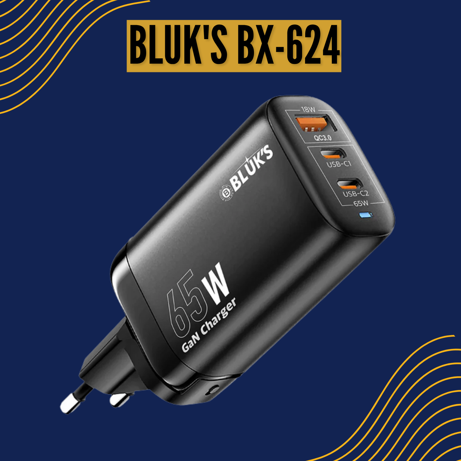 BLUK'S Brand FastCharger Multi-Function Charging Block BX-624