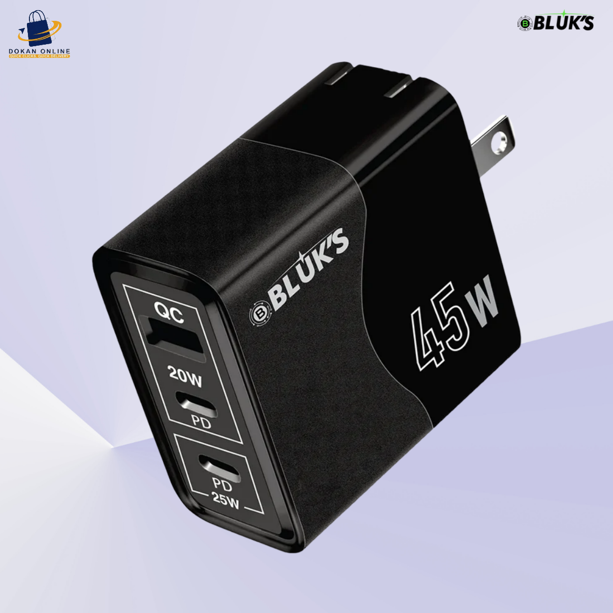 BLUK'S Brand Super Fast Charger 45w BX-623