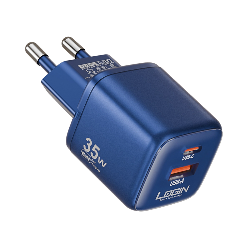 Login L-413 GANGO | Charger
35W | GaN Technology | USB-A and PD