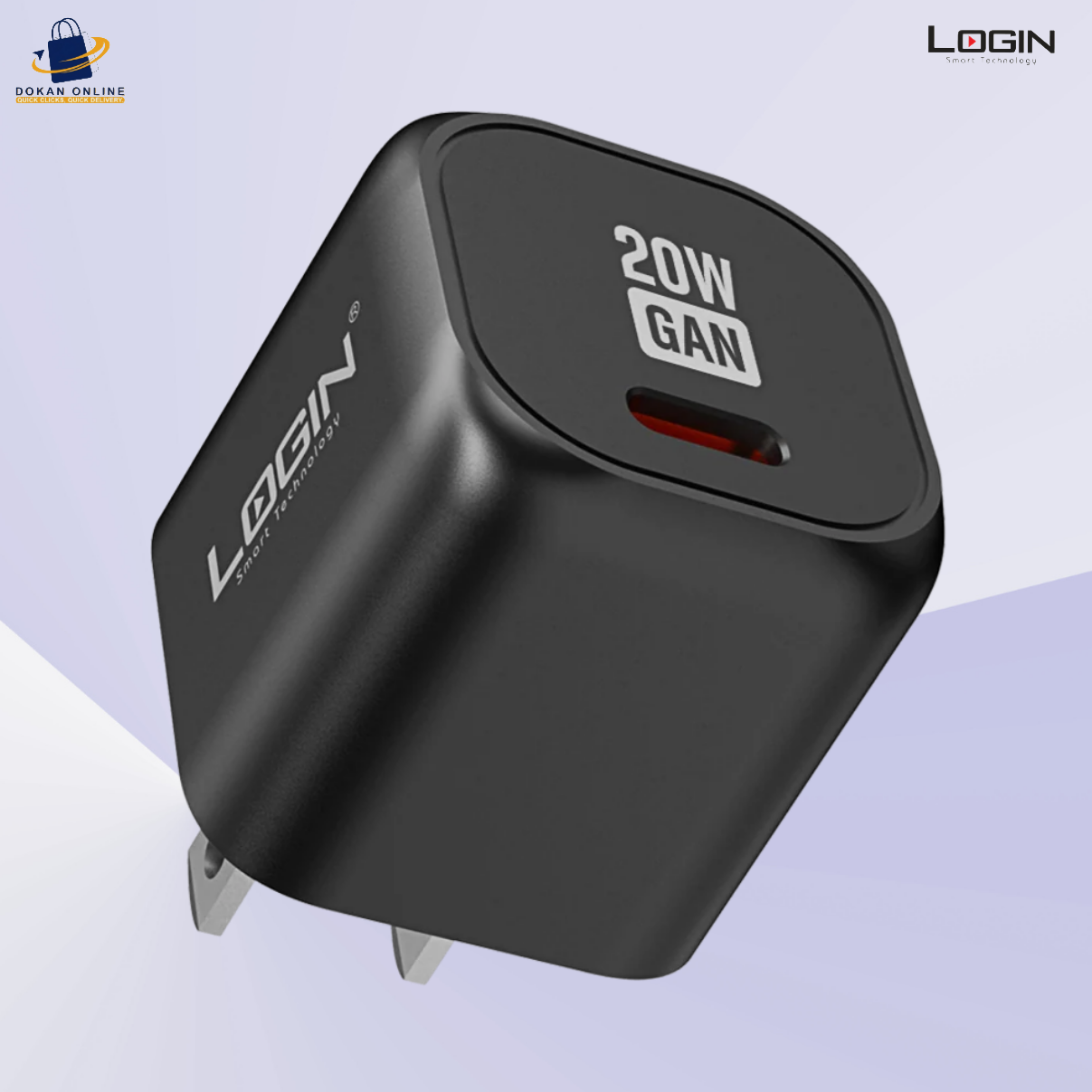 LOGIN Brand 20W Edge Fast Charger L-412