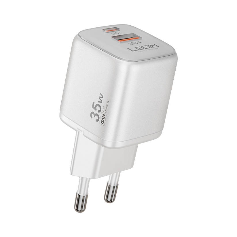 Login L-413 GANGO | Charger
35W | GaN Technology | USB-A and PD