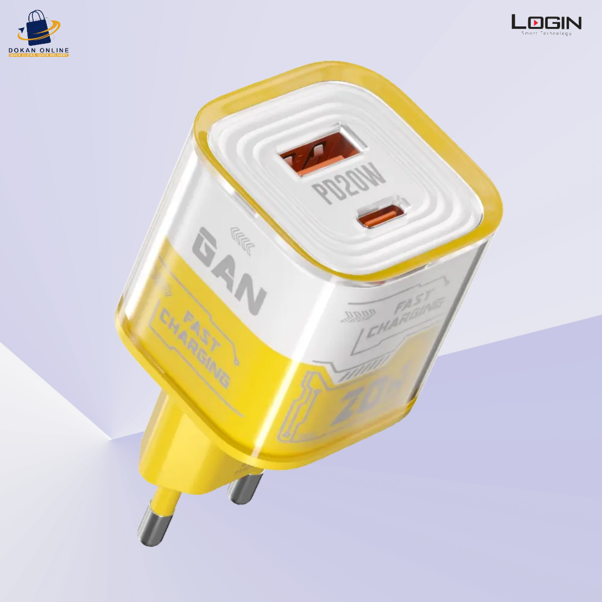 LOGIN Brand GAN 20W Fast Charger L-411