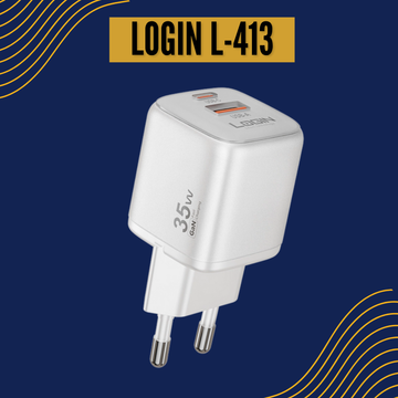 Login L-413 GANGO | Charger
35W | GaN Technology | USB-A and PD